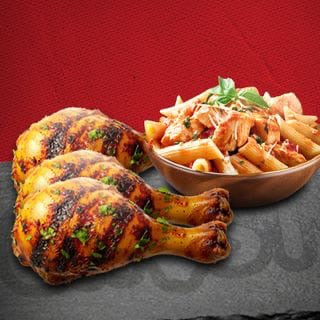 3 سيقان دجاج مع أرز